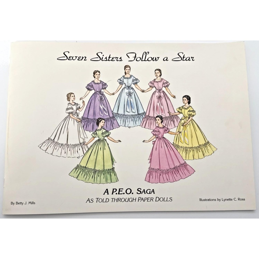Vtg 1987 Paper Dolls Book Seven Sisters Follow a Star A P.E.O. Saga Uncut RARE